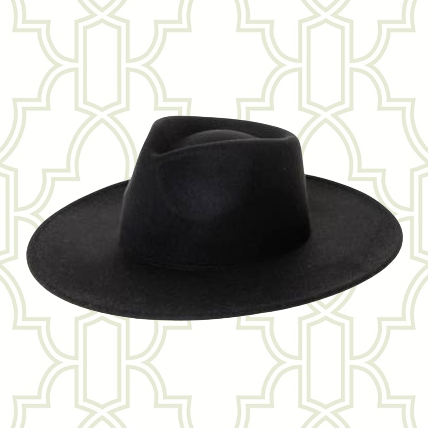 Black Felt Flat Brim
