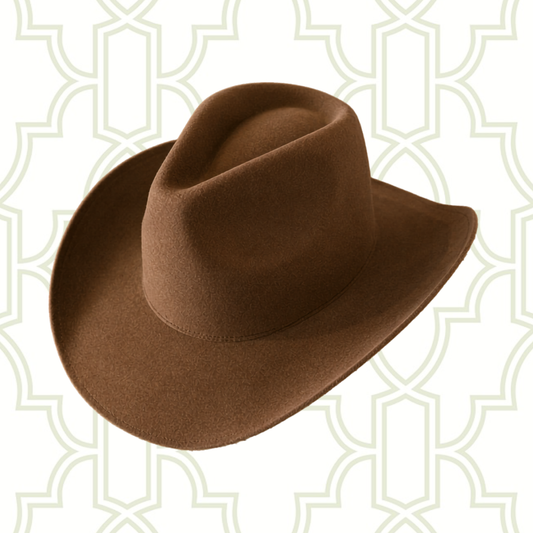 Chocolate Brown Wool Cowboy