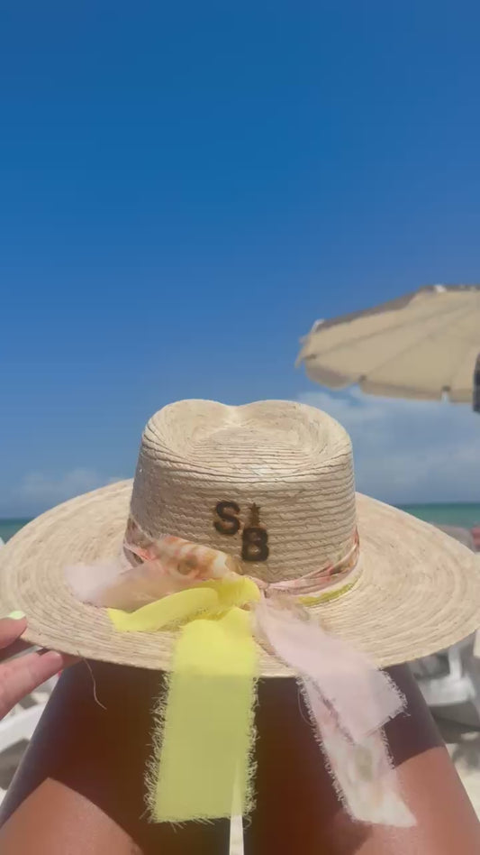 CUSTOM STRAW HAT (DM me on instagram @emmasloanehatco)